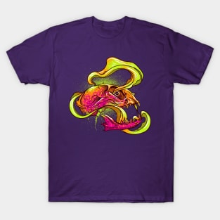 Mind Expansion Neon Animal Skull Art T-Shirt